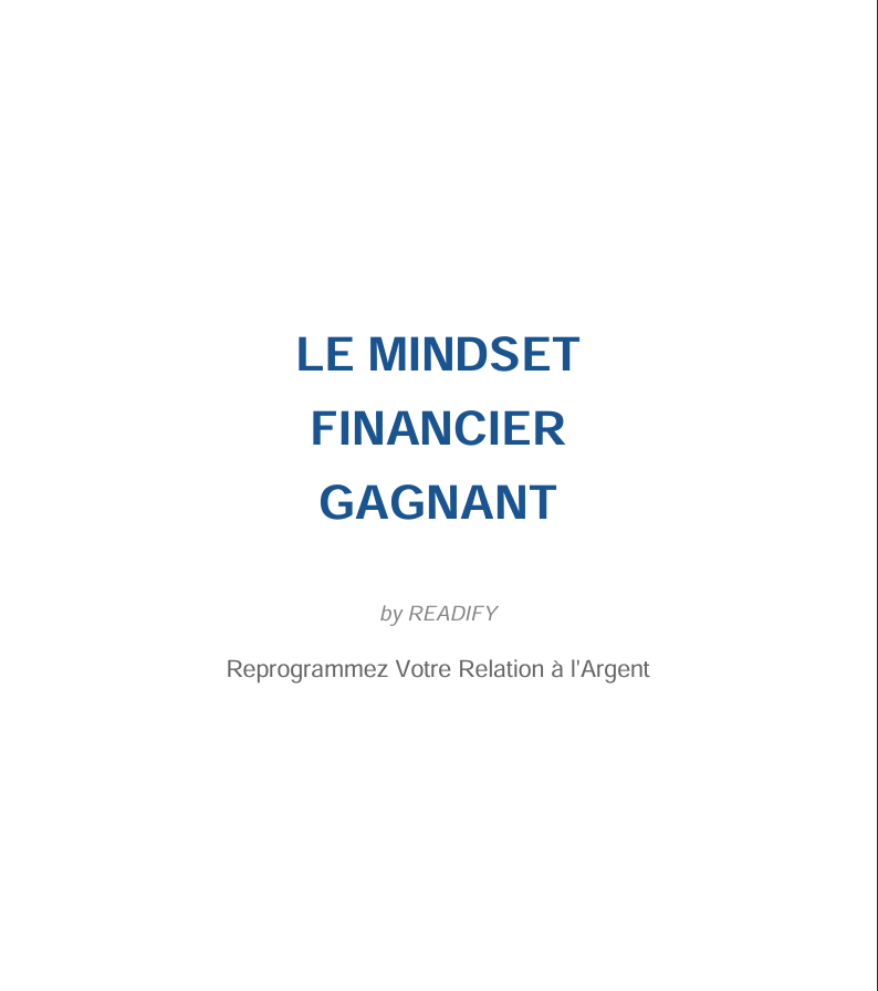 LE MINDSET FINANCIER GAGNANT