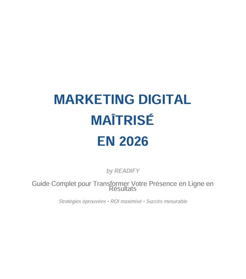 MARKETING DIGITAL MAÎTRISÉ EN 2026